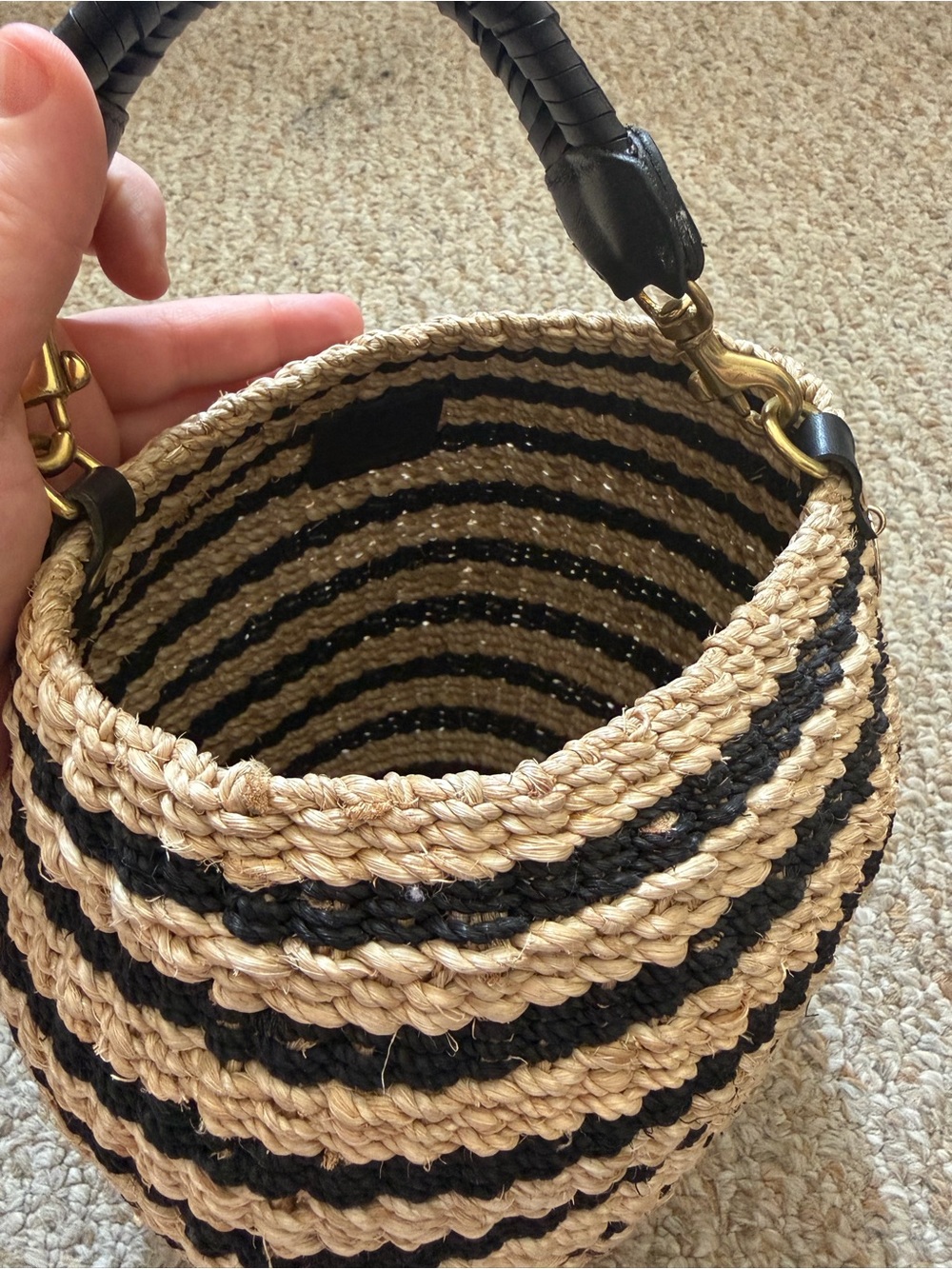 Clare V striped pot de miel basket bag - Picture 8 of 8